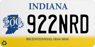 IN license plate 922NRD