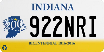IN license plate 922NRI