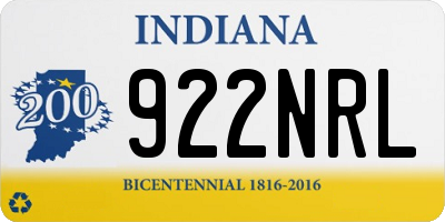 IN license plate 922NRL