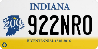 IN license plate 922NRO