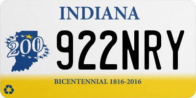 IN license plate 922NRY
