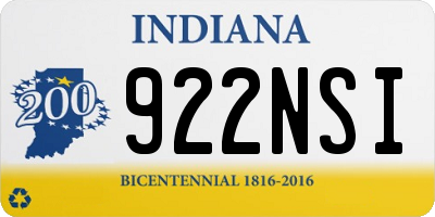 IN license plate 922NSI