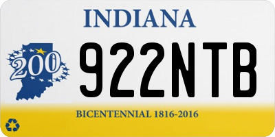 IN license plate 922NTB