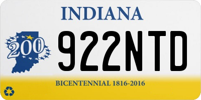 IN license plate 922NTD