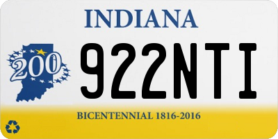 IN license plate 922NTI