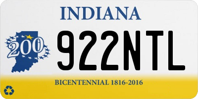IN license plate 922NTL