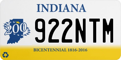 IN license plate 922NTM