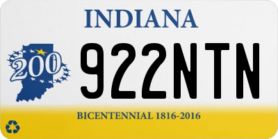IN license plate 922NTN