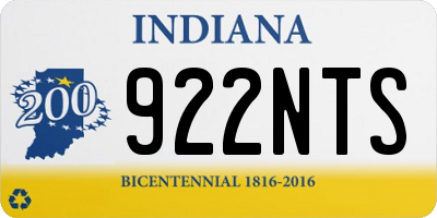 IN license plate 922NTS