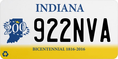 IN license plate 922NVA