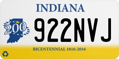 IN license plate 922NVJ