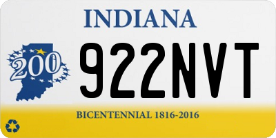 IN license plate 922NVT