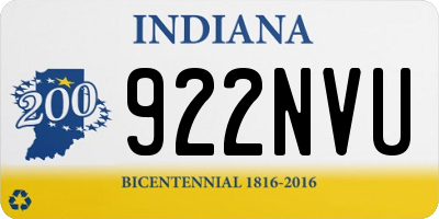 IN license plate 922NVU