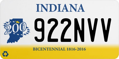 IN license plate 922NVV