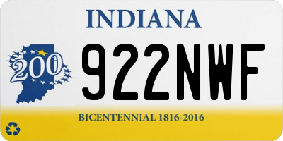 IN license plate 922NWF