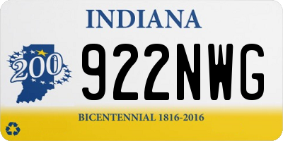 IN license plate 922NWG