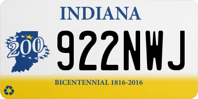 IN license plate 922NWJ