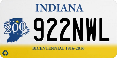 IN license plate 922NWL