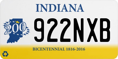 IN license plate 922NXB