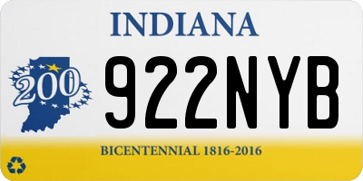 IN license plate 922NYB