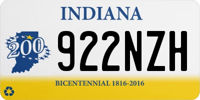 IN license plate 922NZH