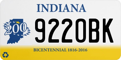 IN license plate 922OBK