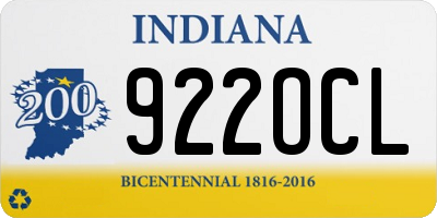 IN license plate 922OCL