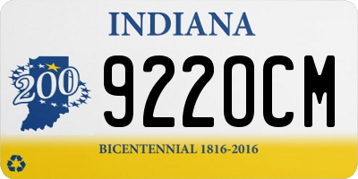 IN license plate 922OCM