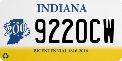IN license plate 922OCW