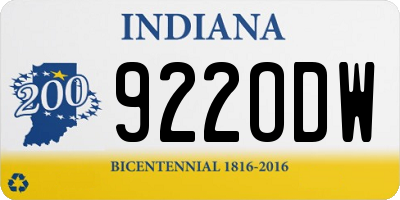 IN license plate 922ODW