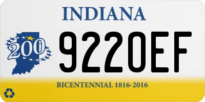 IN license plate 922OEF