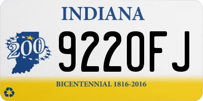 IN license plate 922OFJ