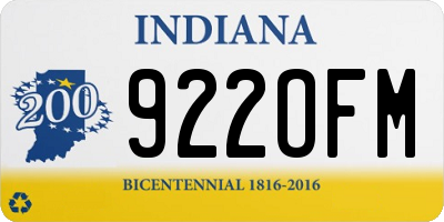 IN license plate 922OFM