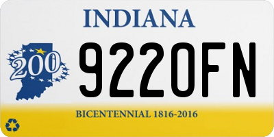 IN license plate 922OFN