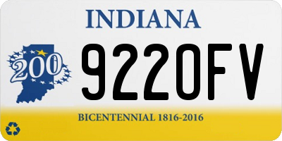 IN license plate 922OFV