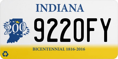 IN license plate 922OFY