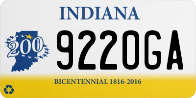 IN license plate 922OGA