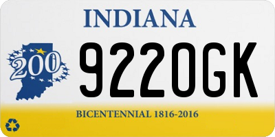 IN license plate 922OGK