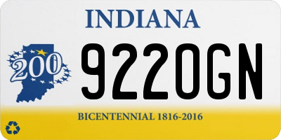 IN license plate 922OGN
