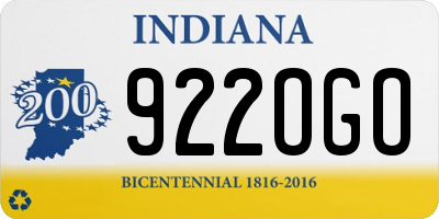 IN license plate 922OGO
