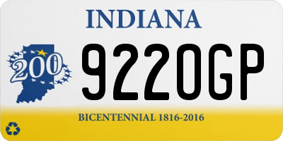 IN license plate 922OGP
