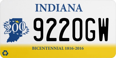 IN license plate 922OGW