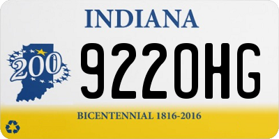 IN license plate 922OHG