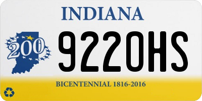 IN license plate 922OHS