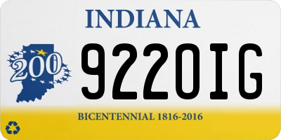IN license plate 922OIG