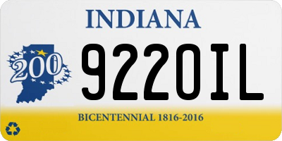 IN license plate 922OIL