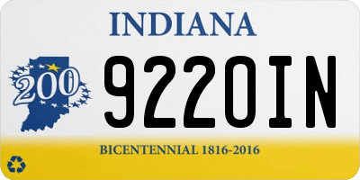 IN license plate 922OIN