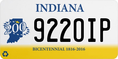 IN license plate 922OIP