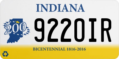 IN license plate 922OIR