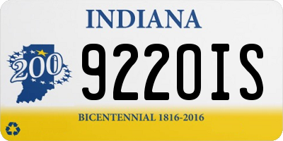 IN license plate 922OIS